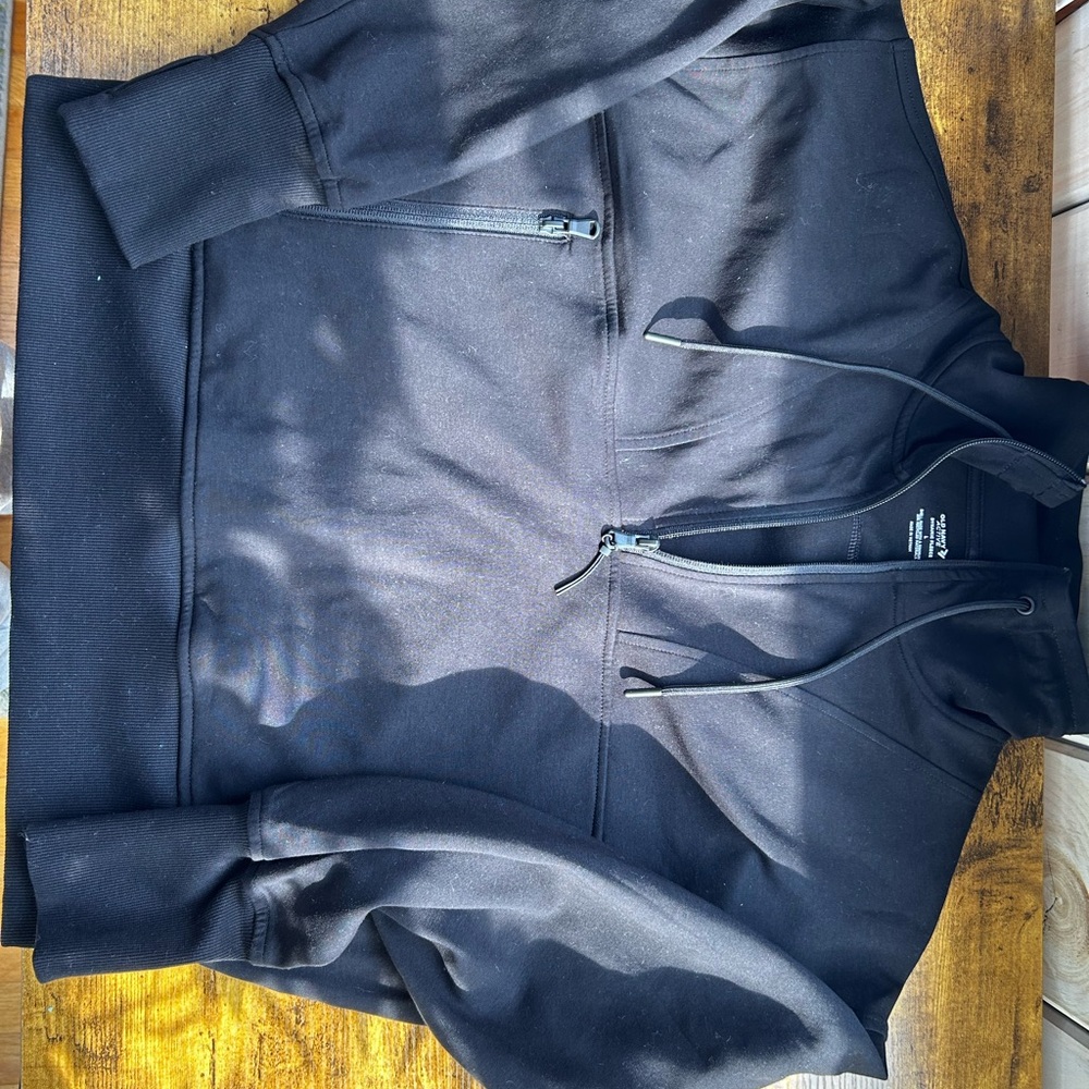 Old Navy Black Half-Zip Hoodie Sweater